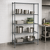 Thumbnail image #4 for Quantum 5-Shelf Stationary Wire Shelving Starter Kit, 60 x 24 x 86 in, Gray Epoxy Antimicrobial Finish
