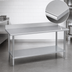 Thumbnail image #3 for Duke Deluxe 16 Gauge Stainless Steel Work Table with 4.59-Inch Riser and Galvanized Undershelf, 60 x 30 x 36 Inches