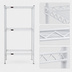 Thumbnail image #3 for Eagle Group Stand-Outs 72-Inch x 24-Inch White Epoxy Wire Decorative Shelf with QuadTruss Design