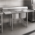 Thumbnail image #3 for Eagle Group 314 Series Two-Compartment 304 Stainless Steel Sink with Right Drainboard, 60-3/4 Inch W x 31-3/4 Inch D
