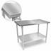 Thumbnail image #3 for John Boos Stallion 60-Inch x 30-Inch 14-Gauge Stainless Steel Flat Top Work Table with Adjustable Undershelf