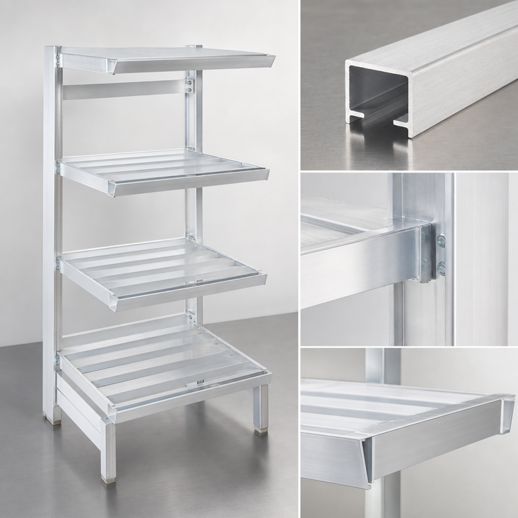 Product image #3 for Channel CSH54 54-Inch Cantilever Shelving Cross Supports (Set of 2) — 6063-T5 Aluminum