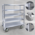 Thumbnail image #3 for Cres Cor Correctional Aluminum Queen Mary Cart with 5 Shelves