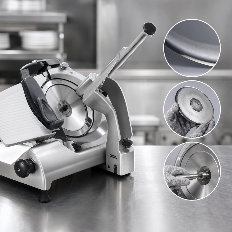 Product image #3 for Hobart HS8-1 Manual Heavy-Duty 13-Inch CleanCut Gravity Feed Meat Slicer with Removable Knife