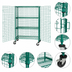 Thumbnail image #3 for Quantum Mobile Open-Wire Security Cage, 60 W x 24 D x 69 H, Green Epoxy, 2 Intermediate Shelves