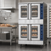 Thumbnail image #4 for KoolMore 38-Inch Double-Deck Standard-Size Liquid Propane Commercial Convection Oven with Dual Glass Doors and Casters