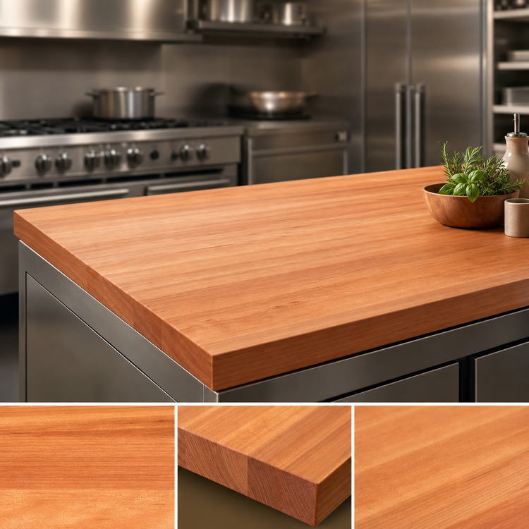 Product image #3 for Boos Block American Cherry Edge Grain Kitchen Countertop, 120 x 42 x 2-1/4 Inch, Oil Finish