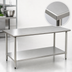 Thumbnail image #3 for Eagle Group BlendPort® Deluxe Series Flat Top Stainless Steel Work Table with Adjustable Undershelf, 84 x 24 Inches