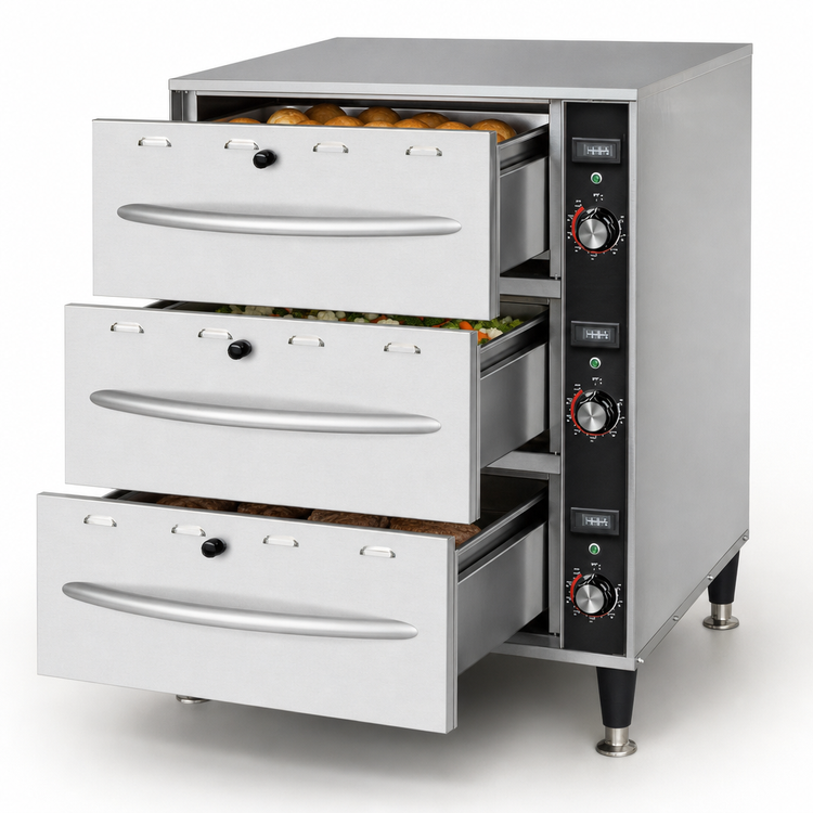 Product image #3 for Castle 3-Drawer Freestanding Insulated Food Warming Drawer
