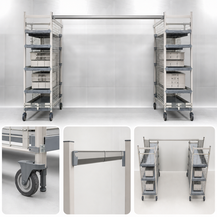 Product image #3 for MetroMax Top-Track End Unit Kit for Two 21-Inch-Wide Stationary End Units
