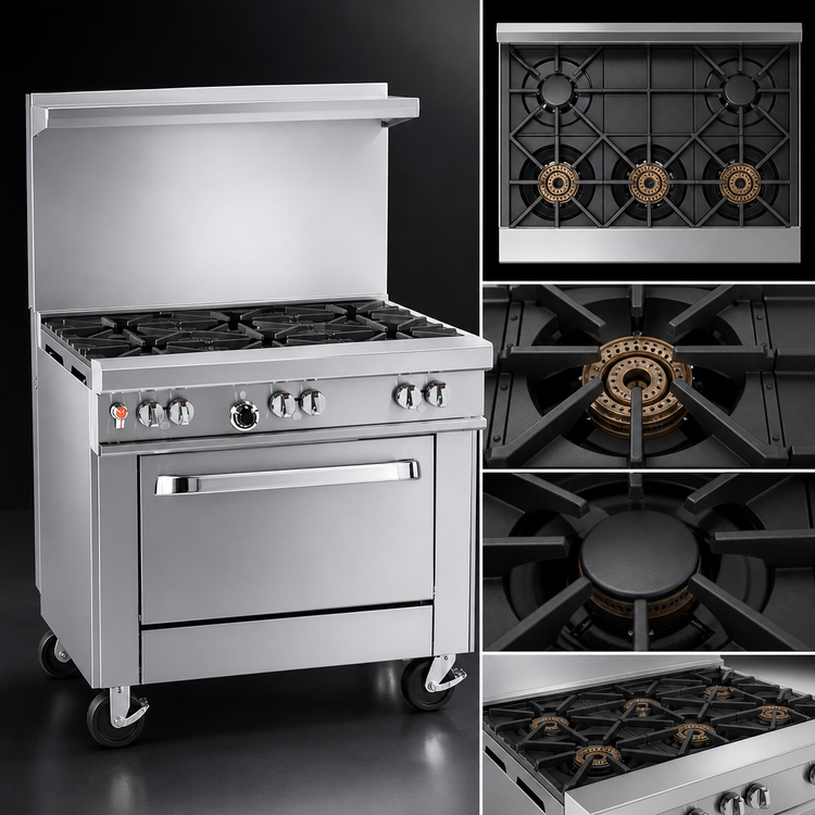 Product image #3 for Southbend Ultimate 36-Inch Commercial Gas Range with 5 Burners and Convection Oven