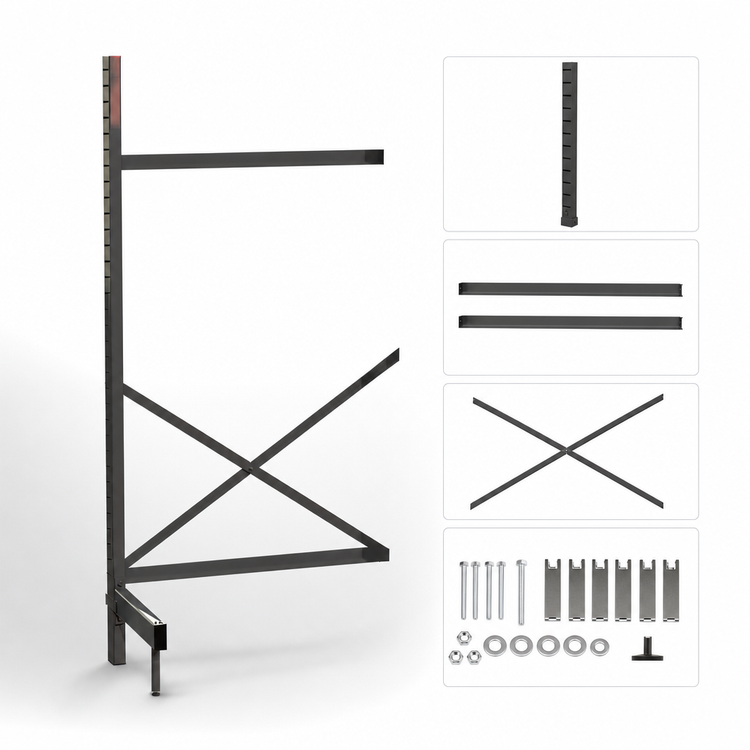 Product image #3 for Metro SmartLever Cantilevered Shelving Add-On Kit for 60" W x 18" D Shelves