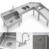 Thumbnail image #4 for Eagle Group 1800 Series 1-Compartment Sink Bowl with Drain, Faucet, and Overflow