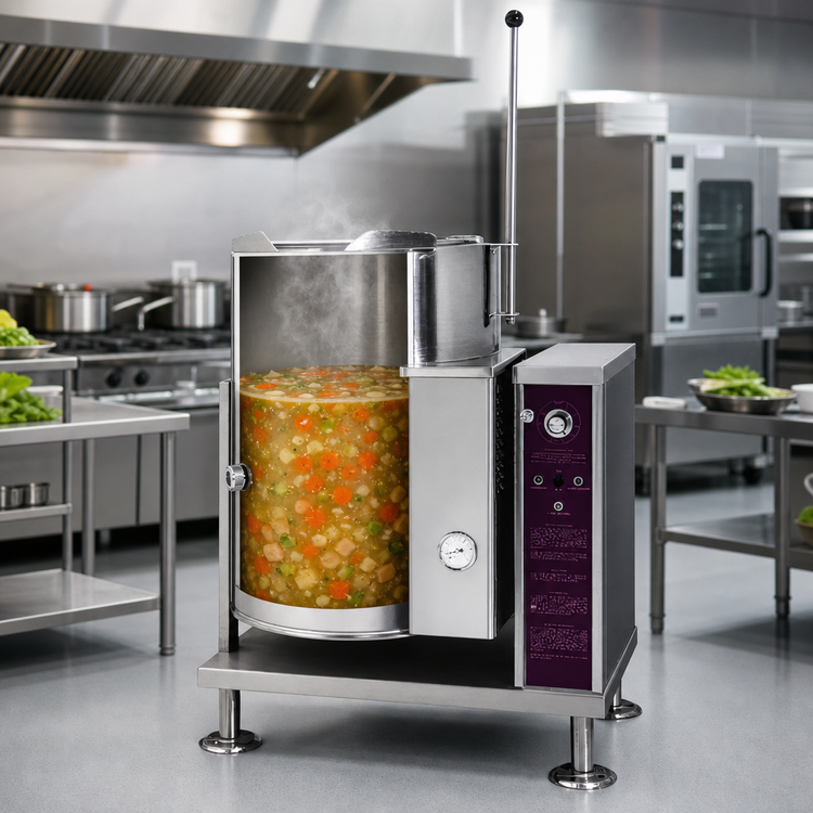Product image #3 for Southbend Steam KGCT-12 12 Gallon Gas Tilting Steam Kettle, 2/3-Jacketed, Right Support Console