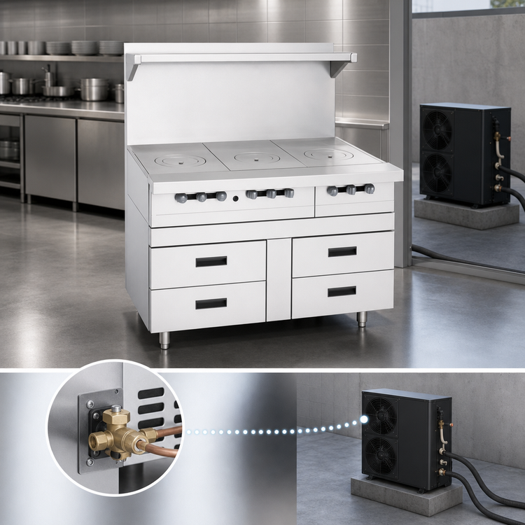 Product image #3 for Arctic Fire 53-Inch Two-Section Remote Refrigerated Drawer Base with 4 Self-Closing Drawers