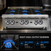 Thumbnail image #4 for Ultra-Max 48-Inch Countertop Gas Hot Plate with 8 Burners