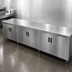 Thumbnail image #3 for Advance Tabco 144-Inch x 24-Inch Enclosed Work Table with Cabinet Base, Mid-Shelf, Hinged Doors, and 14-Gauge 304 Stainless Steel Top