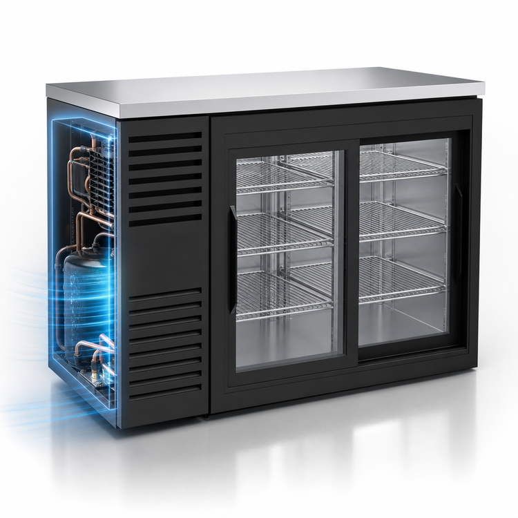 Product image #3 for True Premier Bar 52-Inch Two-Section Single-Zone Back Bar Cooler with Sliding Glass Doors
