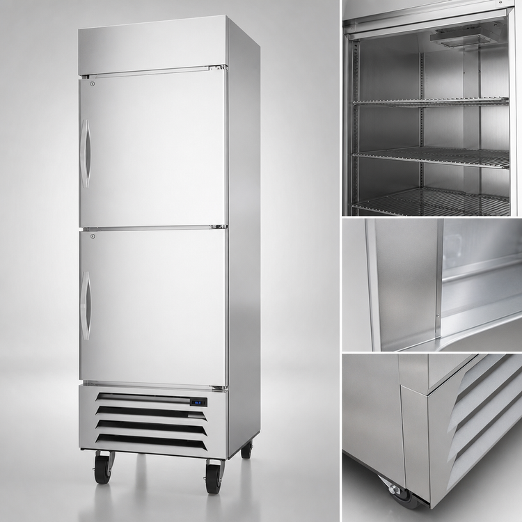 Product image #3 for Beverage-Air Horizon Series 25.97 Cu. Ft. One-Section Bottom-Mount Reach-In Refrigerator with 2 Right-Hand Solid Half Doors