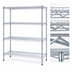 Thumbnail image #3 for EAGLEbrite Stationary 4-Tier Wire Shelving Starter Unit, 60W x 24D x 63H, Zinc Finish