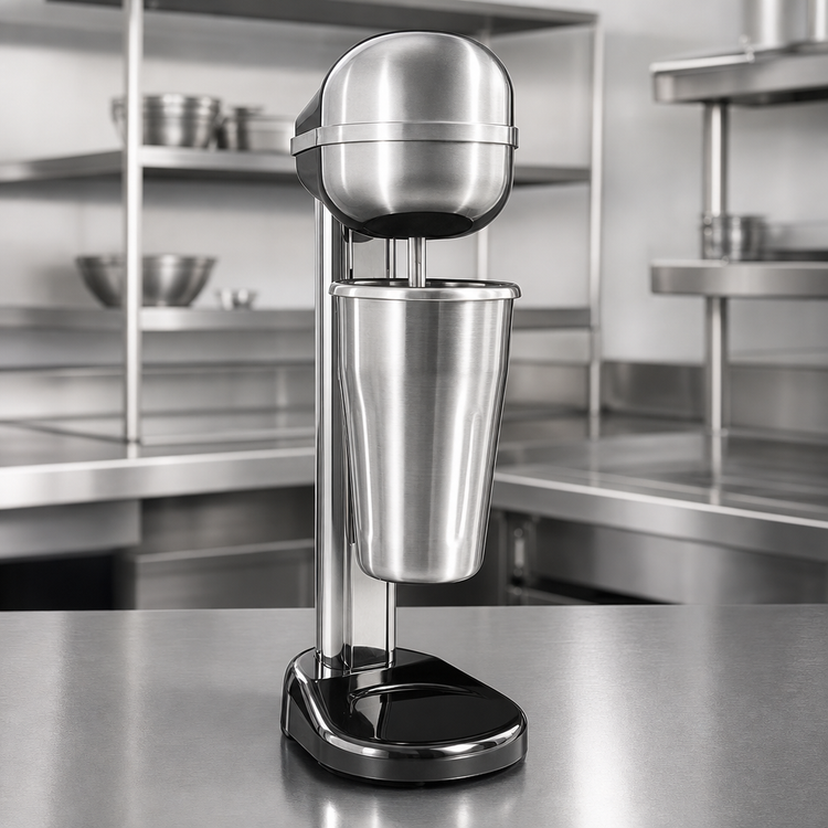 Product image #3 for Omcan Stainless Steel Single-Spindle Milkshake Blender / Drink Mixer, 350W, Black