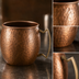 Thumbnail image #4 for American Metalcraft 14 oz Antique Copper Hammered Moscow Mule Mug
