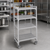 Thumbnail image #4 for Cambro Camshelving Premium 4-Tier Vented High Density Mobile Starter Unit, 24 x 54 x 75-1/4 Inches, Speckled Gray