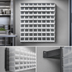 Thumbnail image #3 for Quantum Wall-Mounted Louvered Panel Starter Unit with 80 Clear Bins