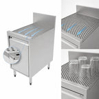 Thumbnail image #4 for Perlick Corporation Top Shelf TSF16SC Freestanding Stainless Steel Underbar Storage Cabinet with Pitched Drainboard Top, 6-Inch Backsplash, 16 x 24 in