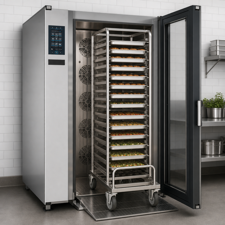 Product image #3 for UNOX ChefTop MIND.Maps Plus BIG Gas Roll-In Combi Oven with Included Trolley, 20 GN 2/1 Capacity, 120V