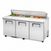 Thumbnail image #3 for 72-Inch Three-Section Stainless Steel Sandwich/Salad Prep Table with 8-Pan Rail