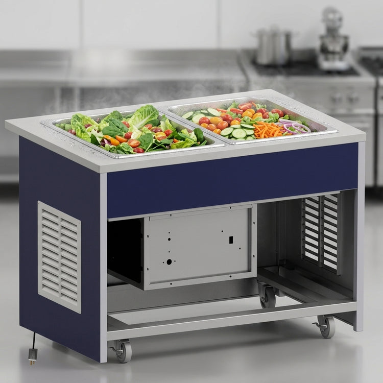 Product image #2 for Atlas Metal INFRM-2 36-1/2" Two Pan Refrigerated Cold Food Unit with Open Cabinet Base