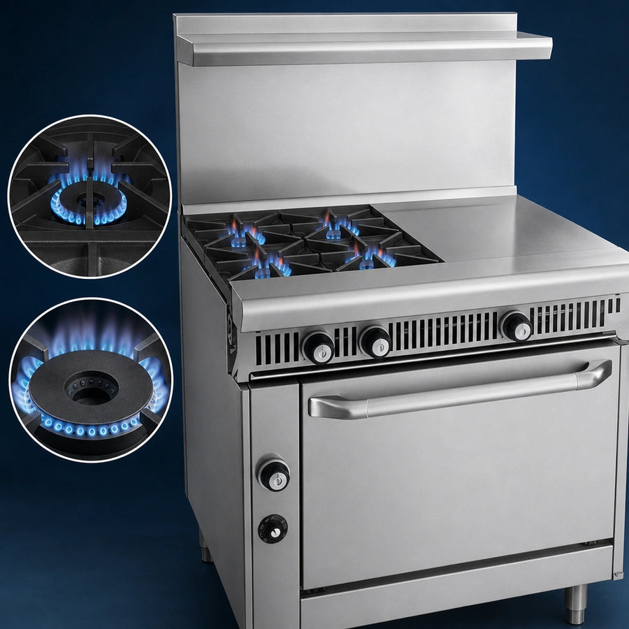 Four Open Burners