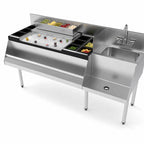 Thumbnail image #3 for Perlick Corporation Top Shelf UCS60A-LF 60-Inch Underbar Ice Bin/Cocktail Station with Blender Sink, 10-Circuit Cold Plate, Stainless Steel