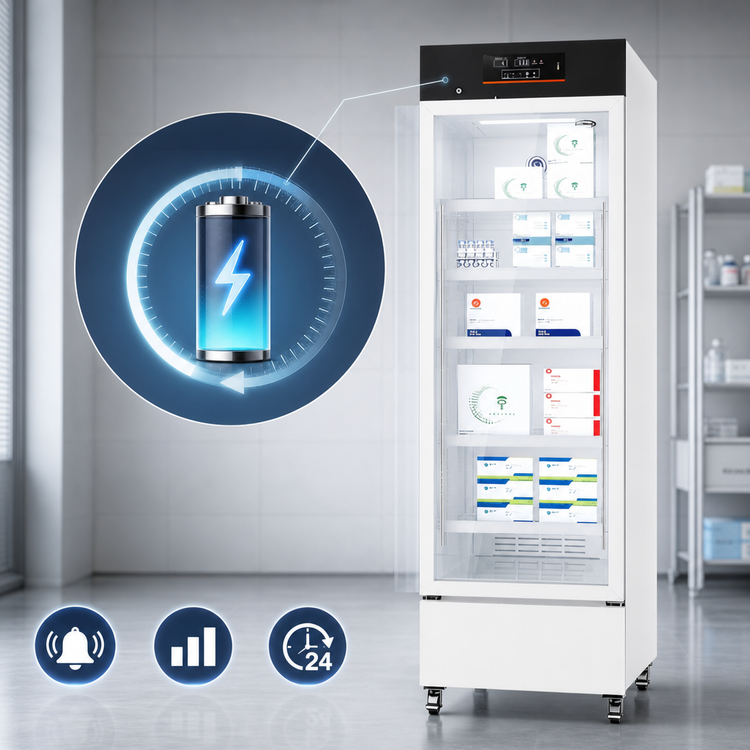Product image #3 for KoolMore 11 Cu. Ft. Commercial Medical Pharmacy Refrigerator with Heated Glass Door and Backup Battery