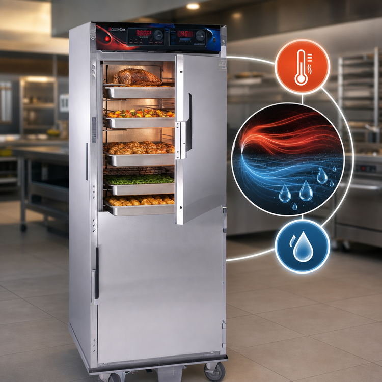 Product image #3 for Cres Cor Roast-N-Hold AquaTemp Deluxe Convection Cook and Hold Oven, Full Height, 240V, 3-Phase