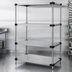 Thumbnail image #3 for Quantum 72 Inch Wide x 21 Inch Deep x 63 Inch High 304 Stainless Steel Solid Shelving Starter Kit