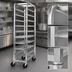 Thumbnail image #3 for Mobile All-Welded Aluminum End-Load Platter Rack for 18-Inch Platters, 9 Capacity, 64-Inch High