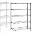 Thumbnail image #3 for Metro Super Erecta 5AN527C Chrome Wire Add-On Shelving Unit, 30"W x 24"D x 74"H, 5 Shelves