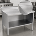 Thumbnail image #3 for John Boos Open Front Enclosed Base Work Table, 84 x 24 Inches, 14-Gauge Stainless Steel Top with 5-Inch Backsplash