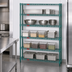 Thumbnail image #3 for Eagle Group Valu-Gard 5-Tier Wire Add-On Shelving Unit, 60 x 18 x 86 Inches, Green Epoxy