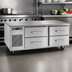 Thumbnail image #3 for Randell 38-Inch Single-Section Self-Contained Refrigerated Chef Base with 2 Drawers, Left-Side Compressor