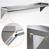 Thumbnail image #3 for Eagle Group WS1260TL 60 Inch x 12 Inch Wall-Mounted Tab-Lock Stainless Steel Shelf