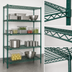 Thumbnail image #3 for Redipak 4-Tier Stationary Wire Shelving Unit, 48 x 24 x 74 Inches, Green Epoxy Finish