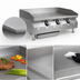 Thumbnail image #3 for RedHots CLAGGDTS-36-NG Chef's Line 36 Inch Countertop Natural Gas Griddle with 3/4 Inch Plate