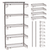 Thumbnail image #3 for Metro SmartWall Tall Wall-Mounted Starter Shelving Kit, 5 Wire Shelves, Metroseal Gray