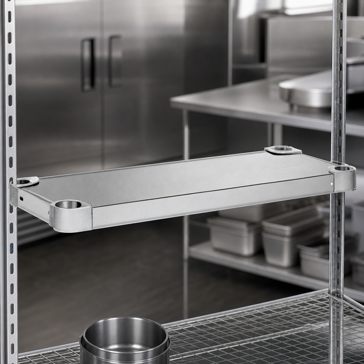 Product image #4 for Eagle Quik-Set Solid Flat Shelf, 54 x 18 Inches, 14 Gauge Galvanized Steel, Gray Epoxy Finish