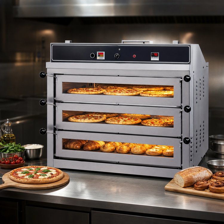 Product image #3 for Jet-Air PIZ3 3-Deck Electric Pizza Oven with Full-View Glass Doors