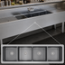 Thumbnail image #3 for Glastender 84-Inch Four-Compartment Stainless Steel Underbar Sink Unit with Left and Right Drainboards