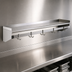 Thumbnail image #3 for Eagle Group 84-Inch x 10-Inch Wall-Mounted Commercial Pot Rack Shelf with 7 Hooks